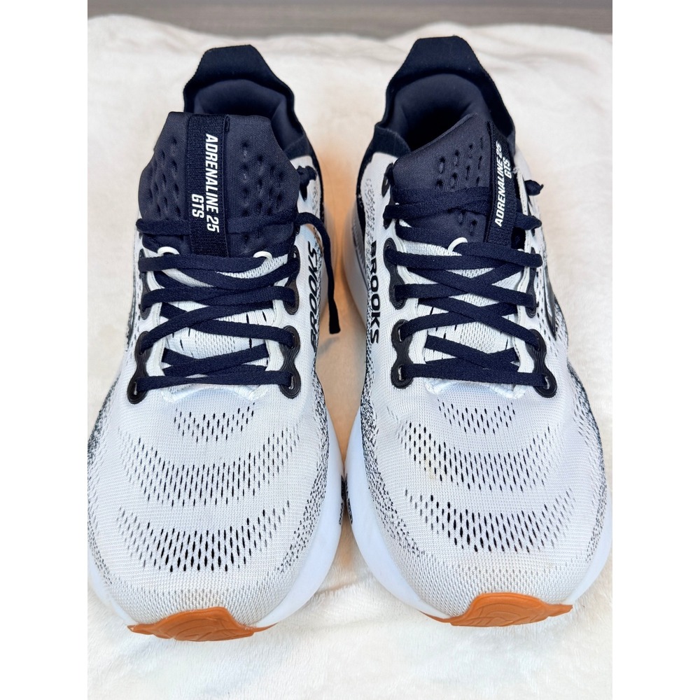 Brooks Adrenaline GTS 25 Mens Running Shoes 10.5 White Black 1104541D189 Sneaker
